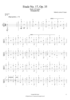 Etude No. 17, Op. 35 Tabs#1