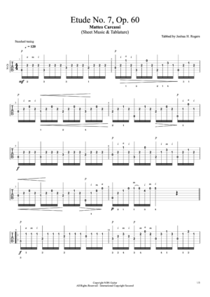 Etude No. 7, Op. 60 Tabs#1