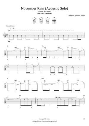 November Rain (Acoustic Solo) Tabs#1