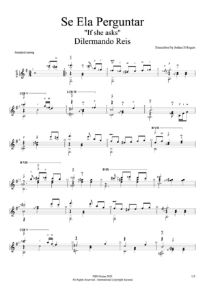 Se Ela Perguntar Sheet Music#1