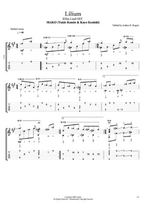 Lilium Sheet Music & Tabs#01